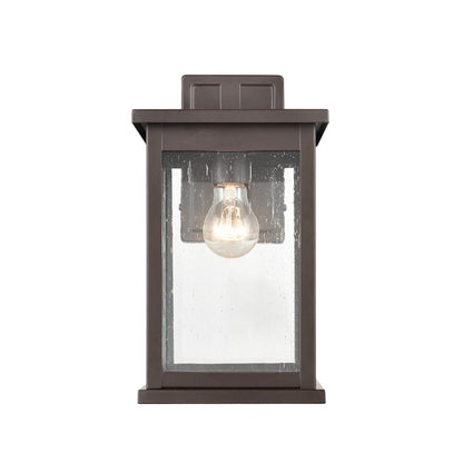 Millennium Bowton 1 Light 13" Outdoor Wall Sconce, Bronze/Seeded - 4111-PBZ