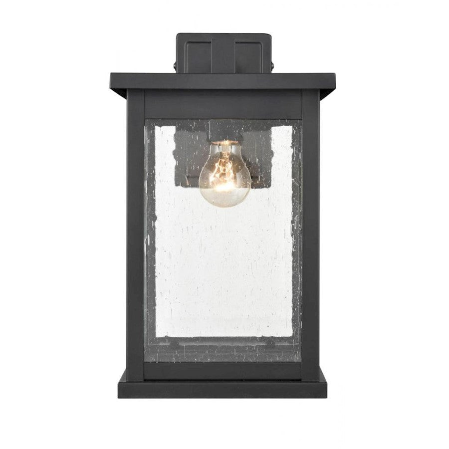 Millennium Bowton 1 Light 15.25" Outdoor Hanging Lantern, Black - 4121-PBK