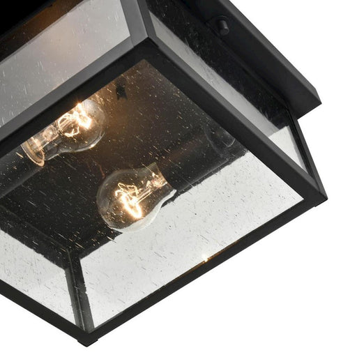 Millennium Evanton 2 Light 5.25" Outdoor Hanging Lantern, Black/Clear - 4122-PBK