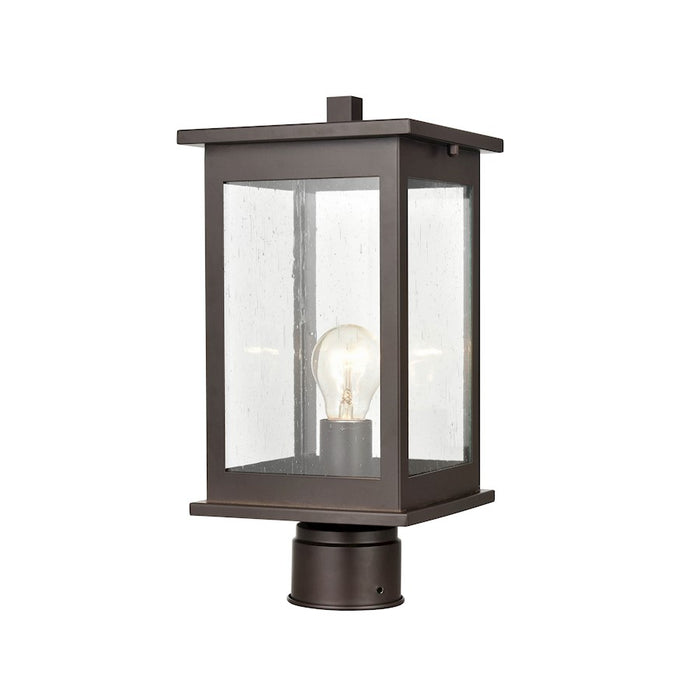 Millennium Bowton 1 Light Outdoor Post Lantern, Bronze/Clear Seeded - 4131-PBZ