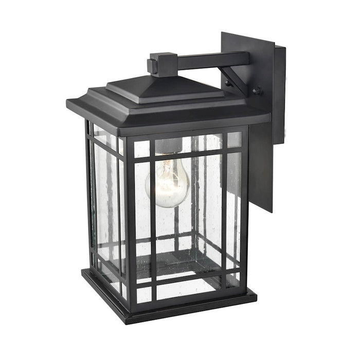 Millennium Armington 1 Light Outdoor Hanging Lantern, Black/Clear