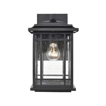 Millennium Armington 1 Light Outdoor Hanging Lantern, Black/Clear