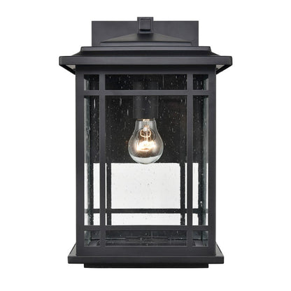 Millennium Armington 1 Light Outdoor Hanging Lantern, Black/Clear