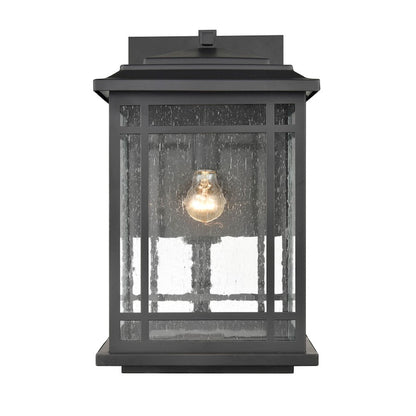 Millennium Armington 1 Light Outdoor Hanging Lantern, Black/Clear