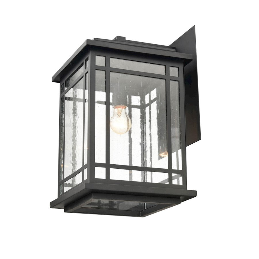 Millennium Armington 1 Light Outdoor Hanging Lantern, Black/Clear