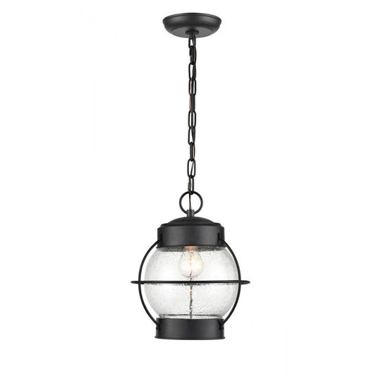 Millennium 4172 Aremelo 1 Light 12" Outdoor Hanging Lantern, Black - 4172-PBK