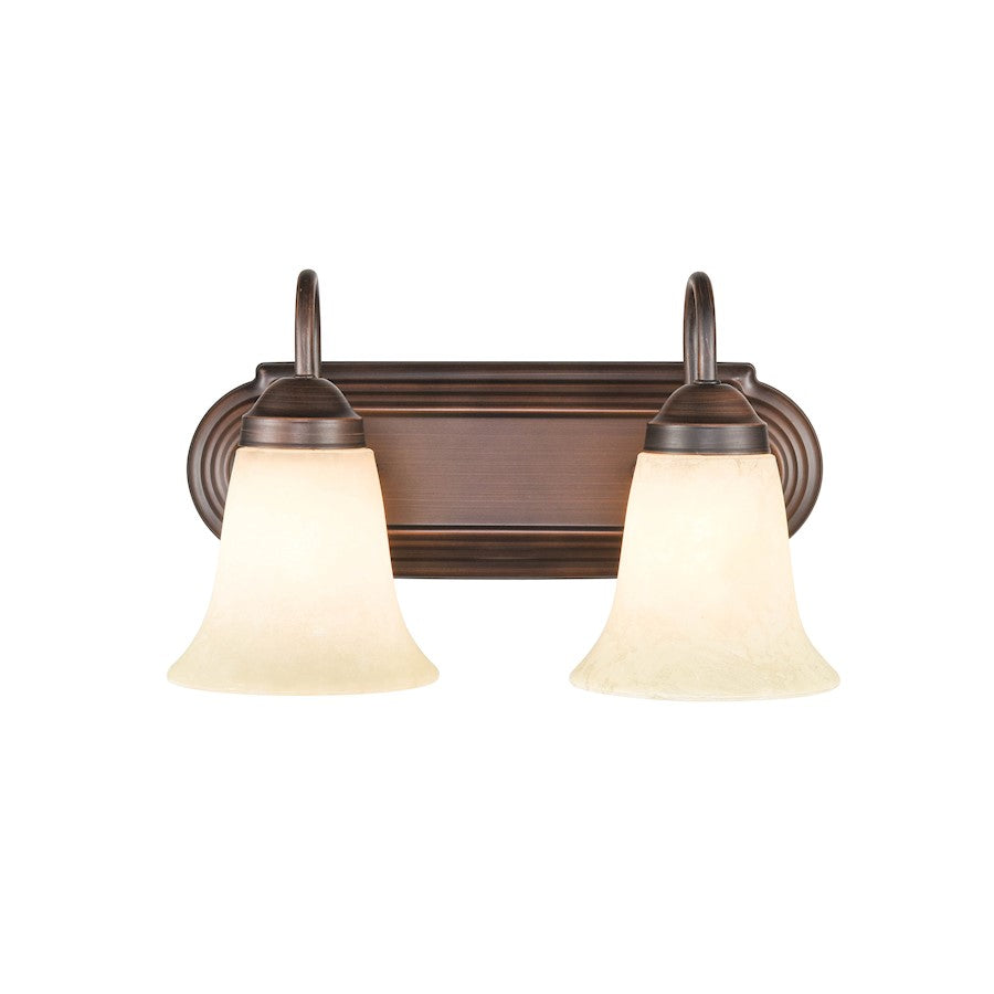 Millennium Lighting 2 Light Vanity Light, Bronze/Turinian Scavo - 4192-RBZ