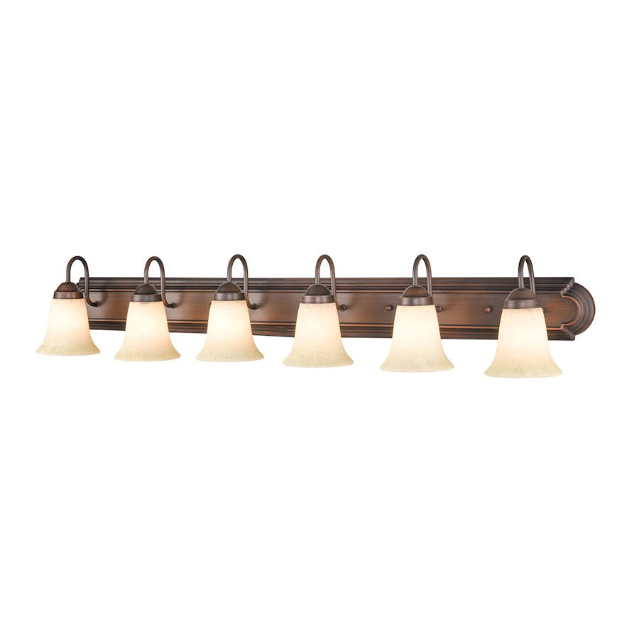 6 Light Bathroom Vanity Light, Bronze