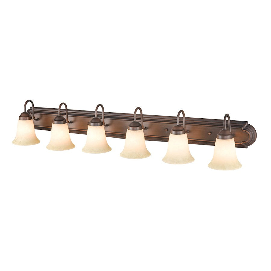 6 Light Bathroom Vanity Light, Bronze