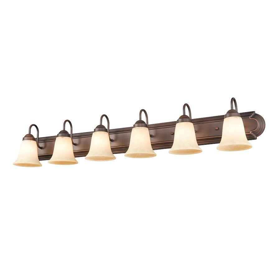 6 Light Bathroom Vanity Light, Bronze