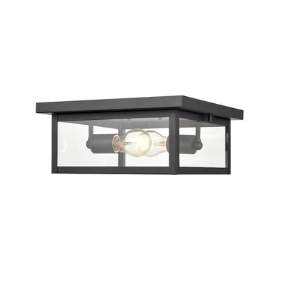 Millennium Evanton 2 Light 5.25" Outdoor Flush Mount, Clear