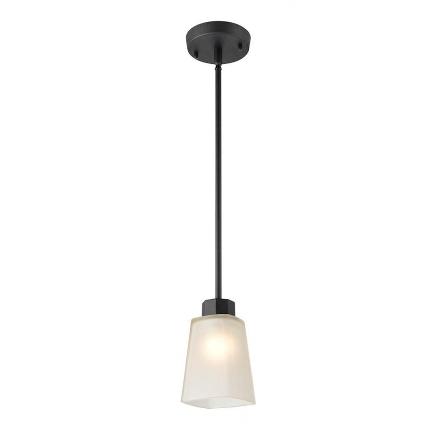 Millennium Coley 1 Light 45.125" Pendant, Matte Black/Frosted - 4261-MB