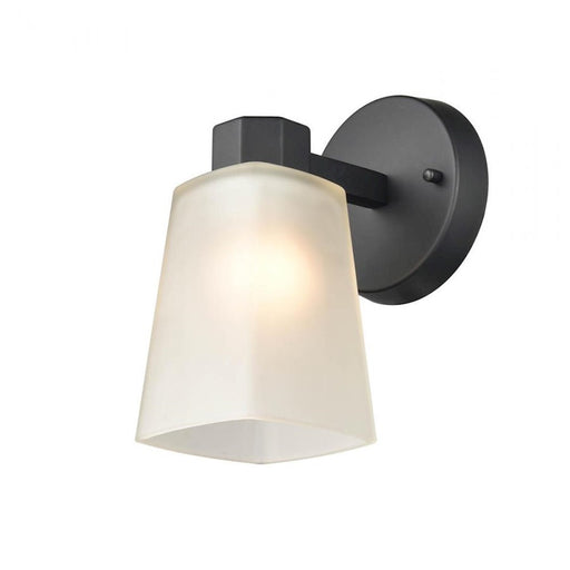 Millennium Coley 1 Light 8.875" Wall Sconce, Matte Black/Frosted - 4271-MB