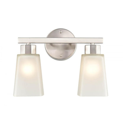 Millennium Coley 2 Light 10.125" Vanity, Brushed Nickel/Frosted White - 4272-BN