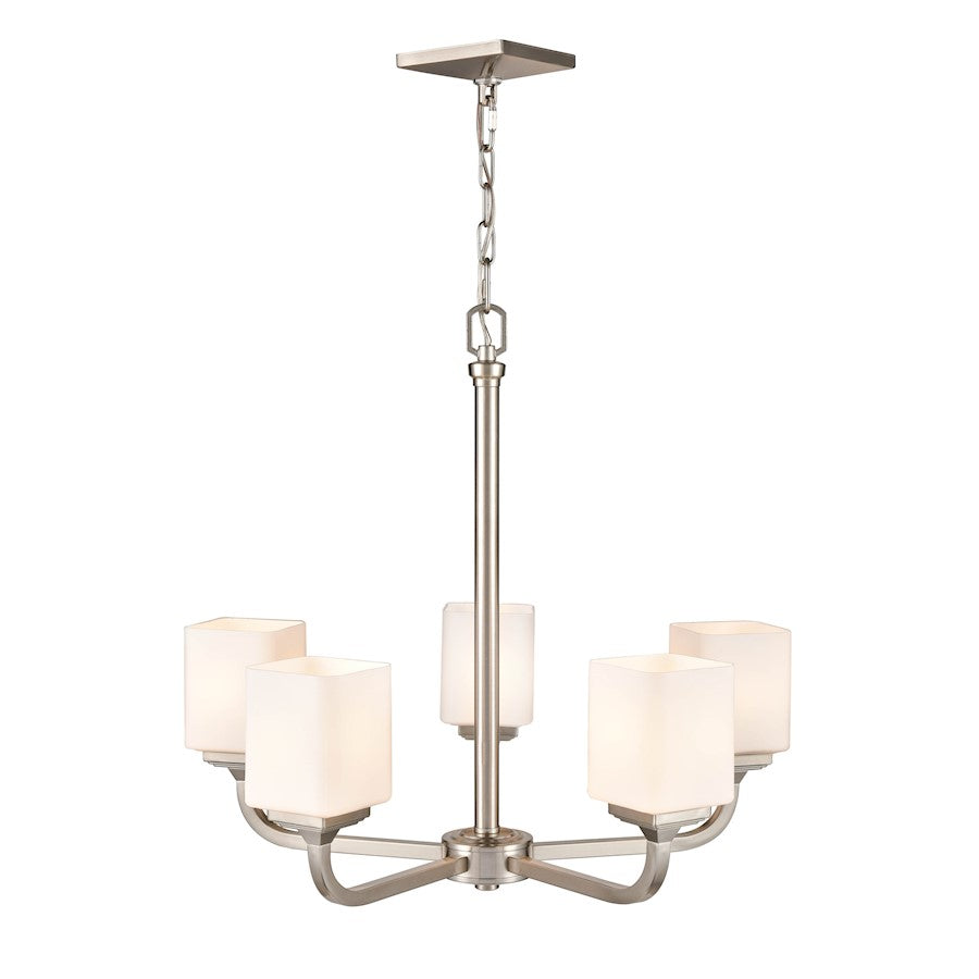 Eddison Chandelier, Frosted Opal