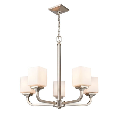 Eddison Chandelier, Frosted Opal