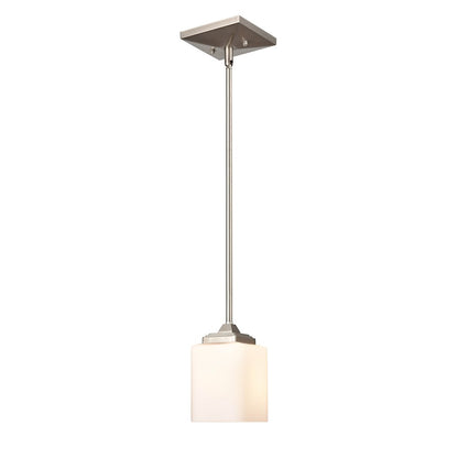 Millennium Lighting Eddison 1 Light Pendant, Nickel/Frosted Opal - 4331-BN