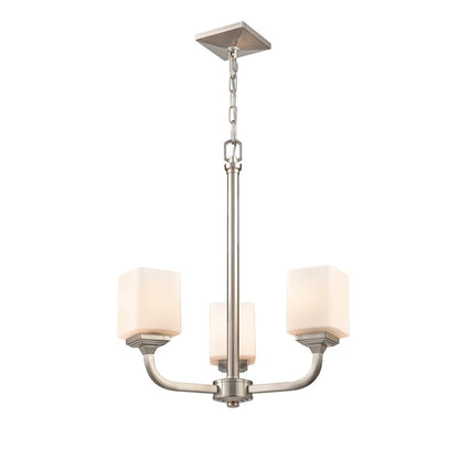 Eddison Chandelier, Frosted Opal