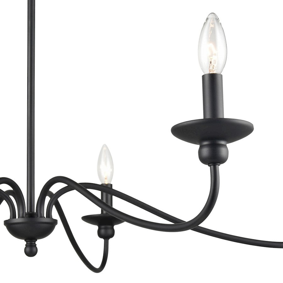 Delvona Chandelier, Matte Black