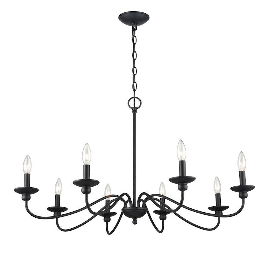 Delvona Chandelier, Matte Black