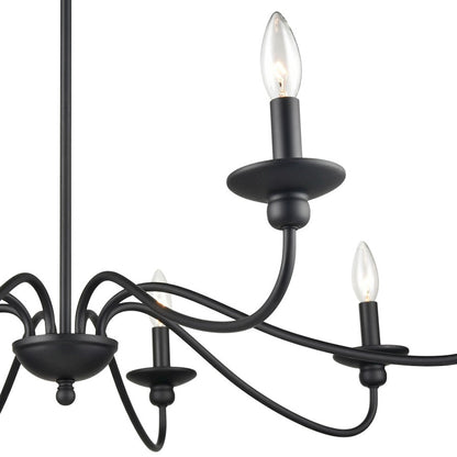 Delvona Chandelier, Matte Black