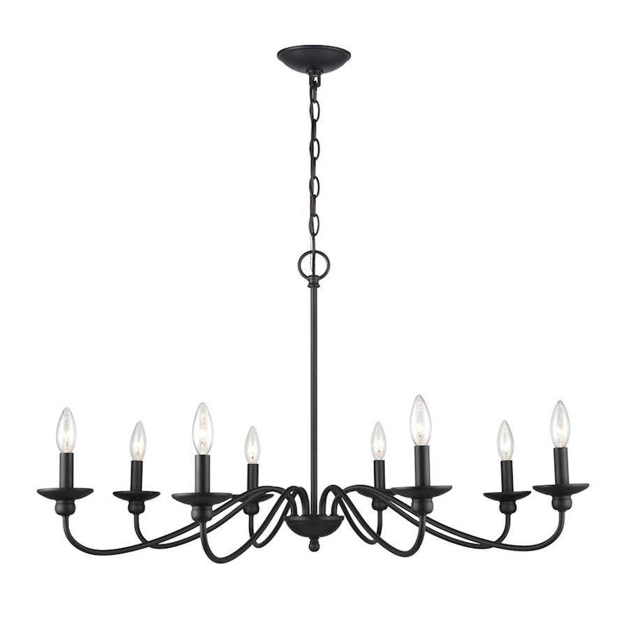 Delvona Chandelier, Matte Black