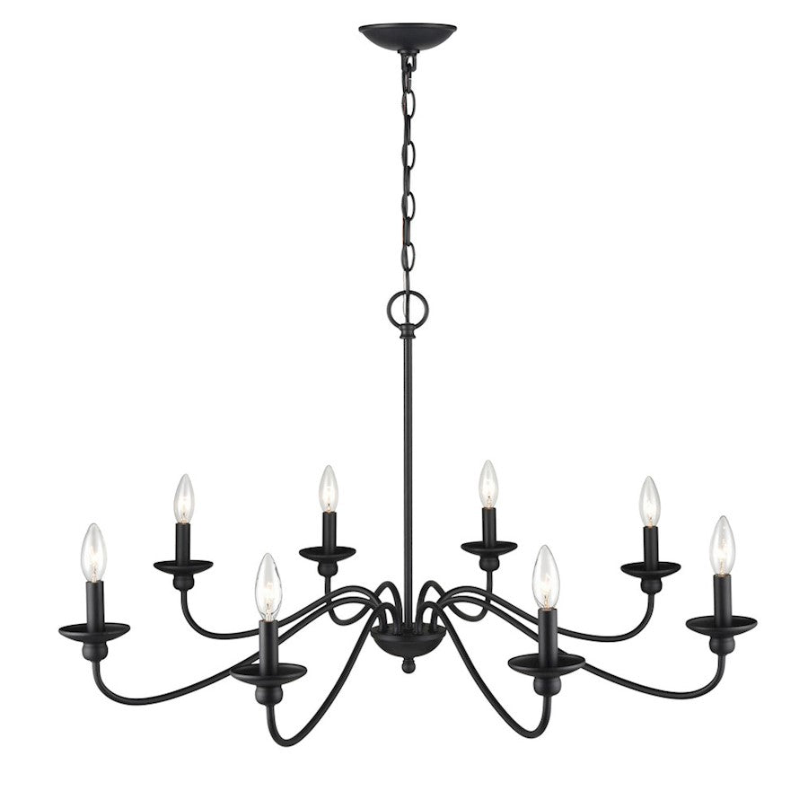 Delvona Chandelier, Matte Black