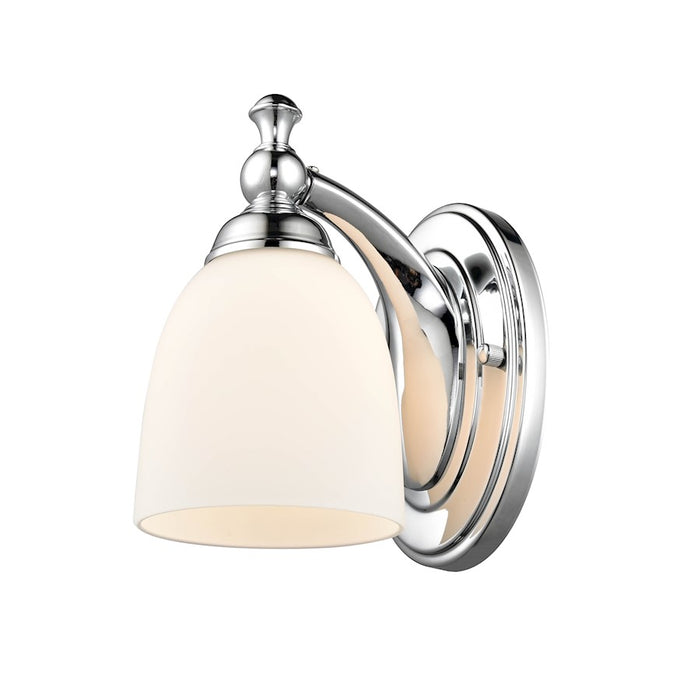 Millennium Lighting 8" 1 Light Wall Sconce, Chrome/Etched White