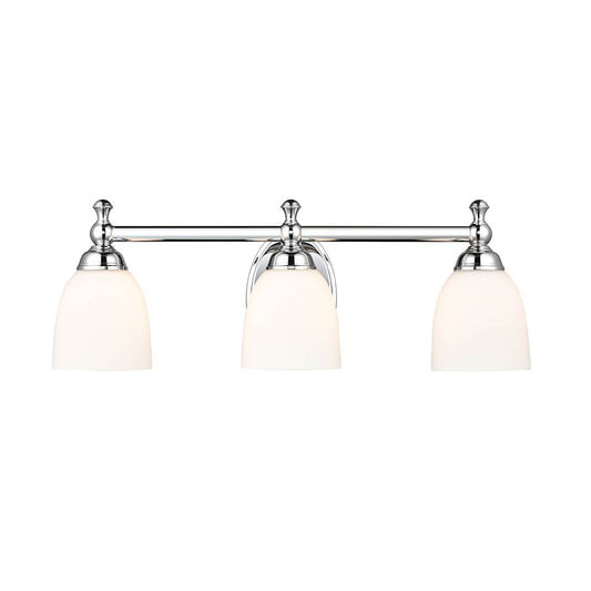 Millennium Lighting 21.5" 3 Light Vanity Light, Chrome/Etched White - 4423-CH