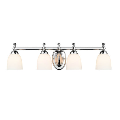 Millennium Lighting 4 Light Vanity Light, Rubbed Bronze/Etched White - 4424-RBZ