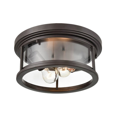 Millennium Bresley 2 Light 5.25" Outdoor Flush