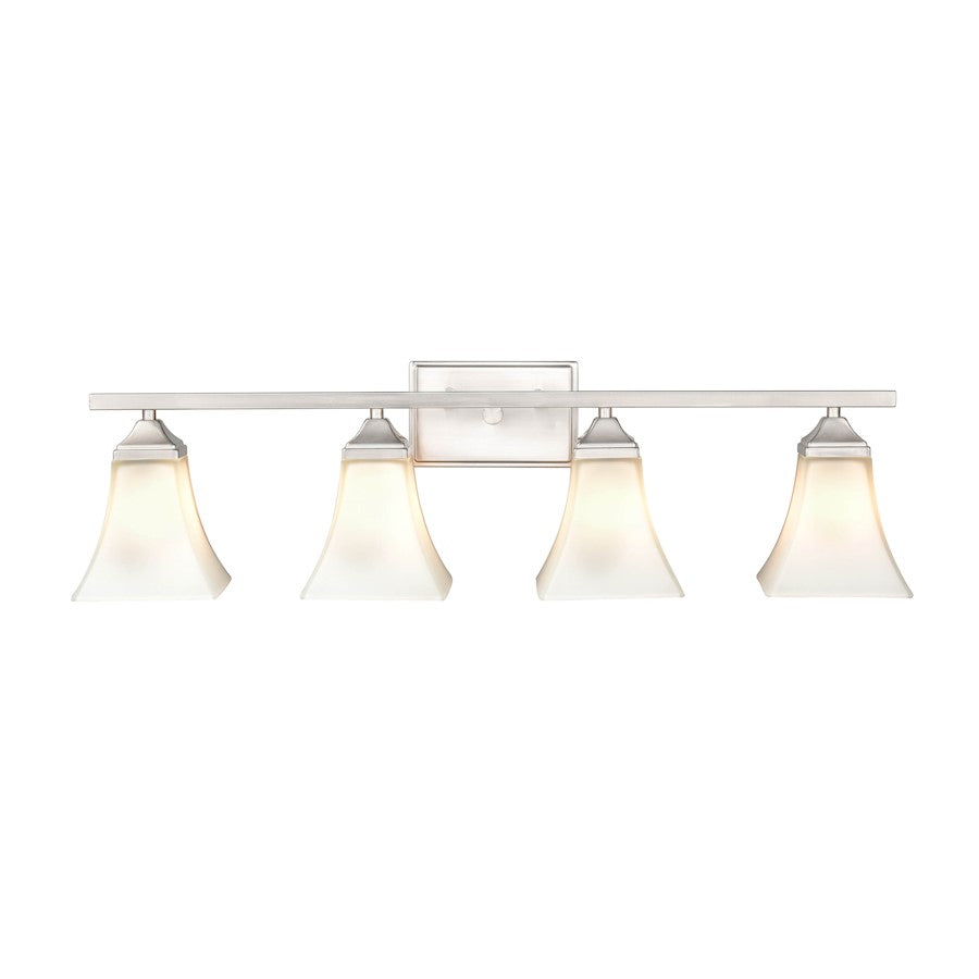 Millennium Lighting 4 Light Vanity Light, Chrome/Etched White - 4504-CH