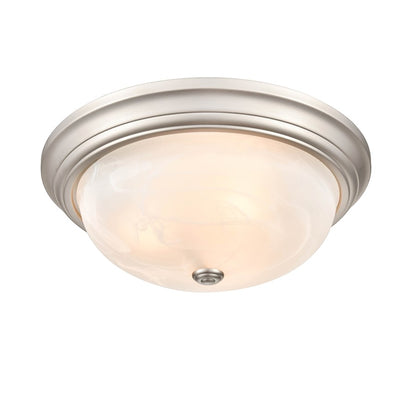 Millennium Lighting 3 Light Flushmount, White/Faux Alabaster - 4605-WH