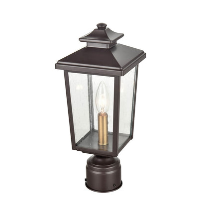 Millennium Eldrick 1 Light 14.375" Outdoor Post Lantern, Clear