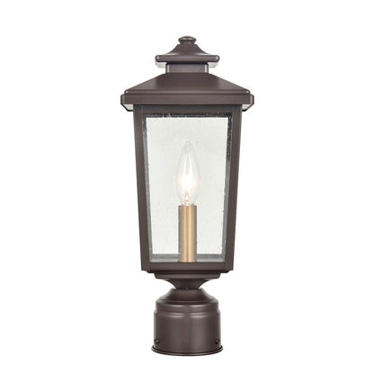 Millennium Eldrick 1 Light 14.375" Outdoor Post Lantern, Clear