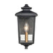 Millennium Eldrick 1 Light 12.25" Outdoor Lantern, Black/Clear - 4641-PBK