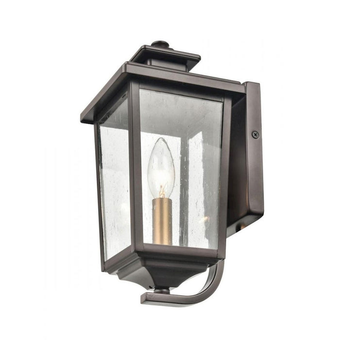 Millennium Eldrick 1 Light 12.25" Outdoor Lantern, Bronze/Clear - 4641-PBZ