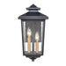 Millennium Eldrick 2 Light 16" Outdoor Hanging Lantern, Black/Clear - 4642-PBK