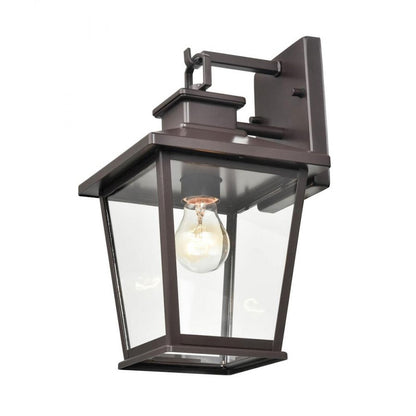 Millennium Bellmon 1 Light 12.75" Outdoor Lantern, Bronze/Clear - 4711-PBZ