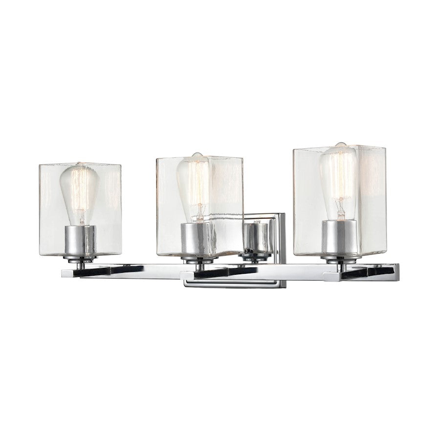 Millennium Lighting 3 Light 7.5" Vanity, Chrome/Clear - 50003-CH