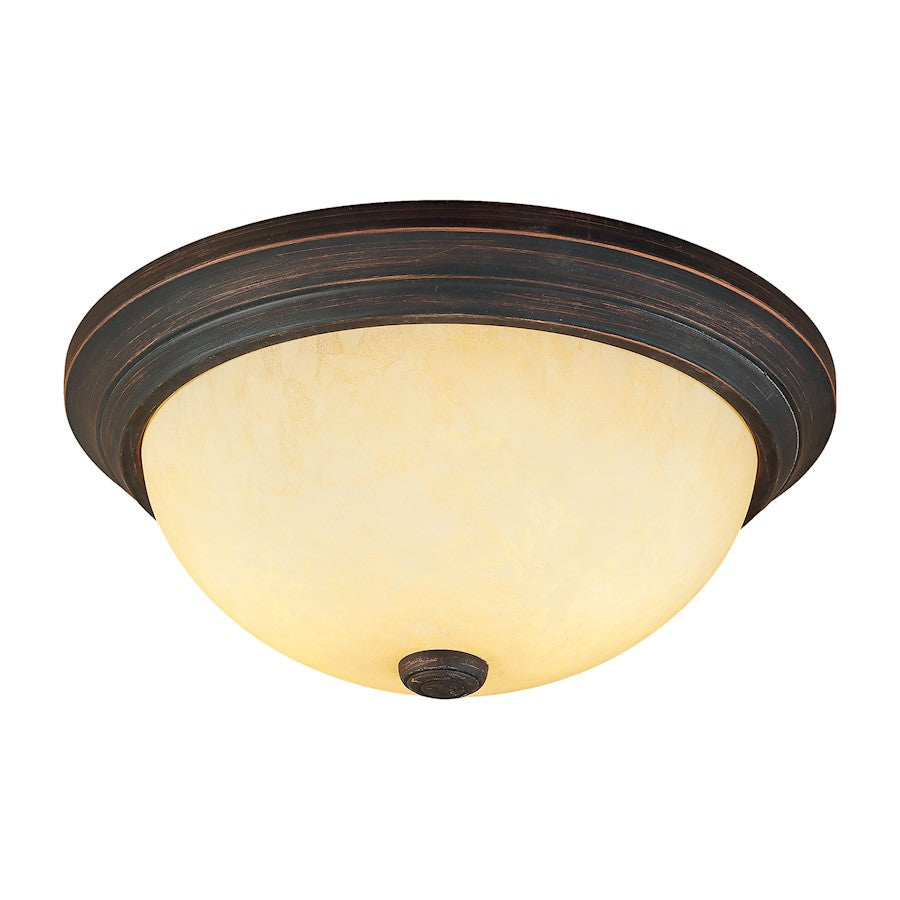 Millennium Lighting 2 Light Flushmount, Rubbed Bronze