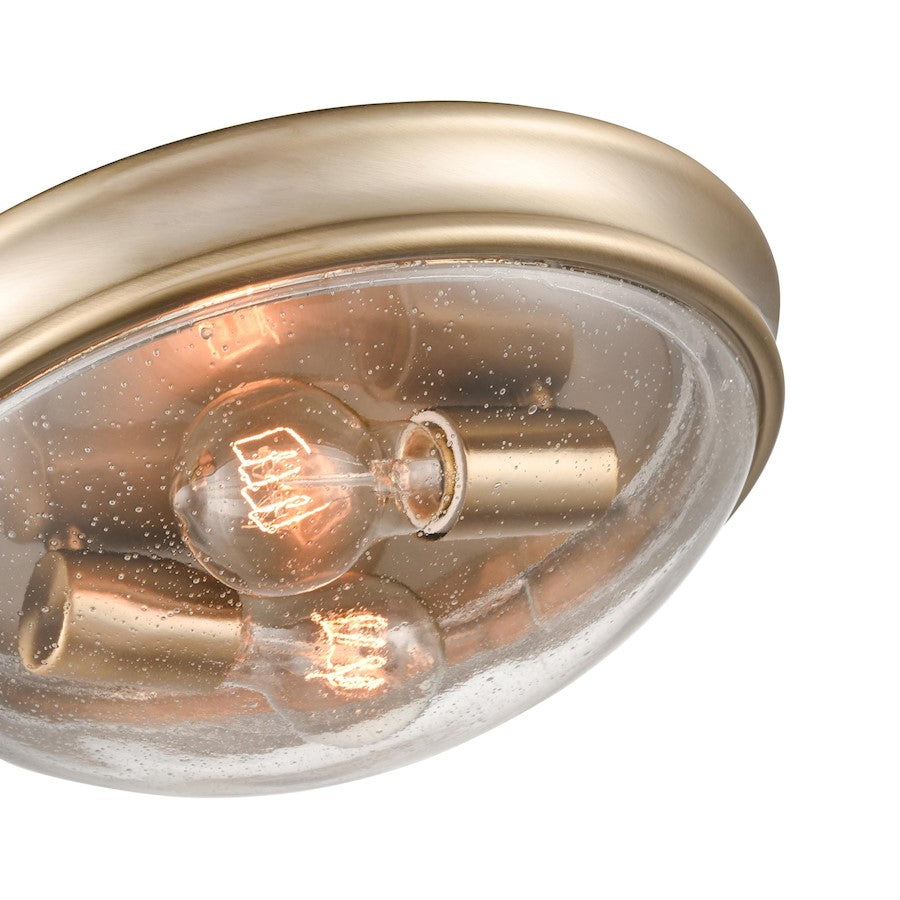 Millennium Lighting Flush Mount, Modern Gold/Clear