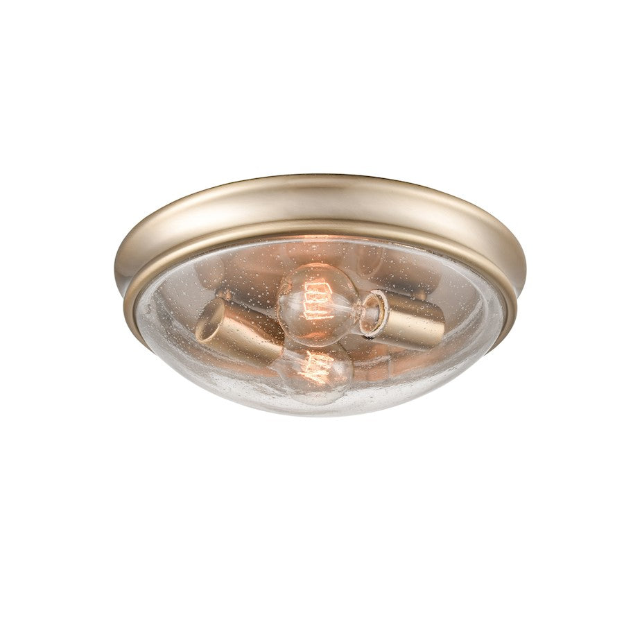 Millennium Lighting Flush Mount, Modern Gold/Clear