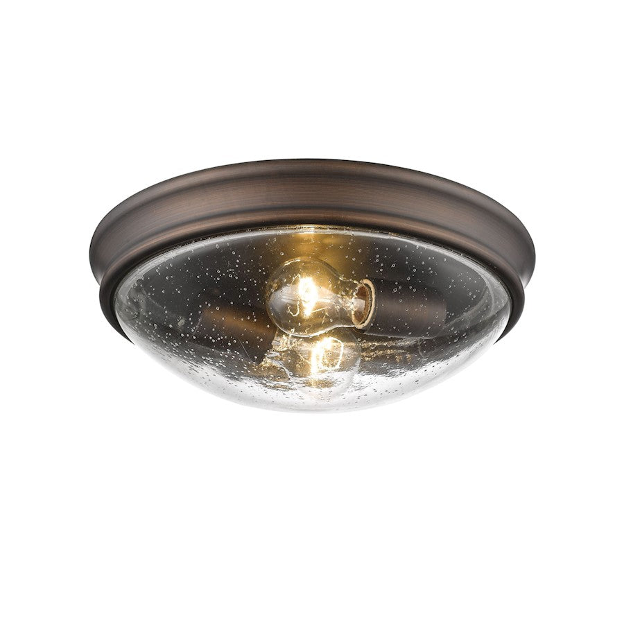 Millennium Lighting Flushmount with Clear Seeded Glass