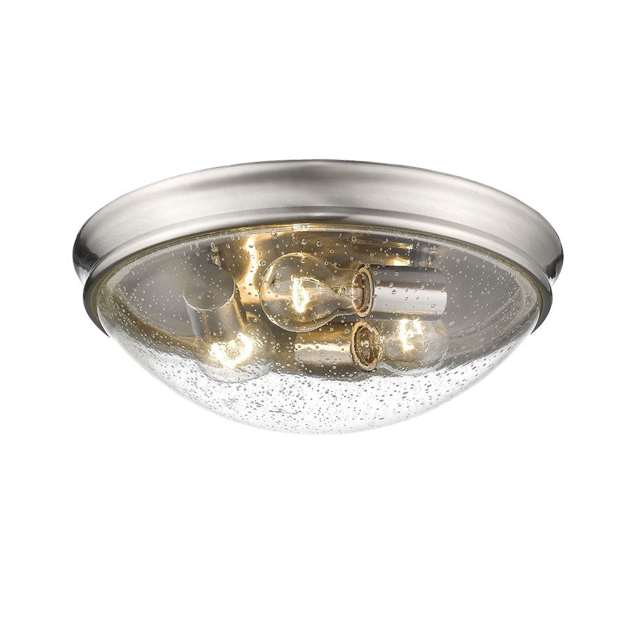 Millennium Lighting Flushmount with Clear Seeded Glass