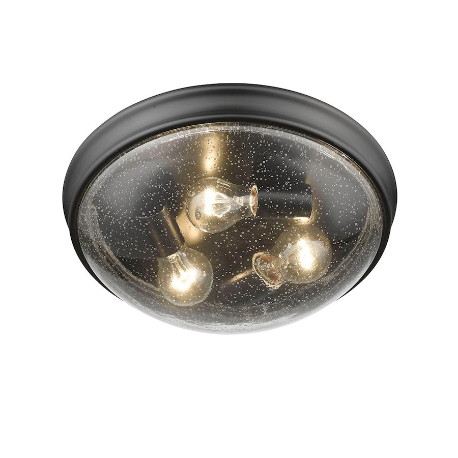 Millennium Lighting Flushmount with Clear Seeded Glass