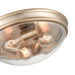 Millennium Lighting 3 Light Flushmount, Modern Gold/Clear - 5229-MG