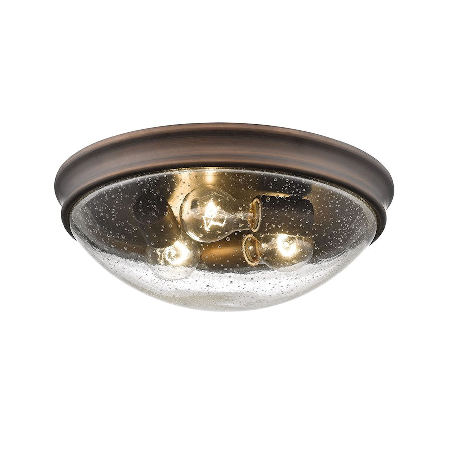 Millennium Lighting Flushmount with Clear Seeded Glass