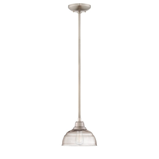 Neo-Industrial Mini Pendant, Brushed Nickel