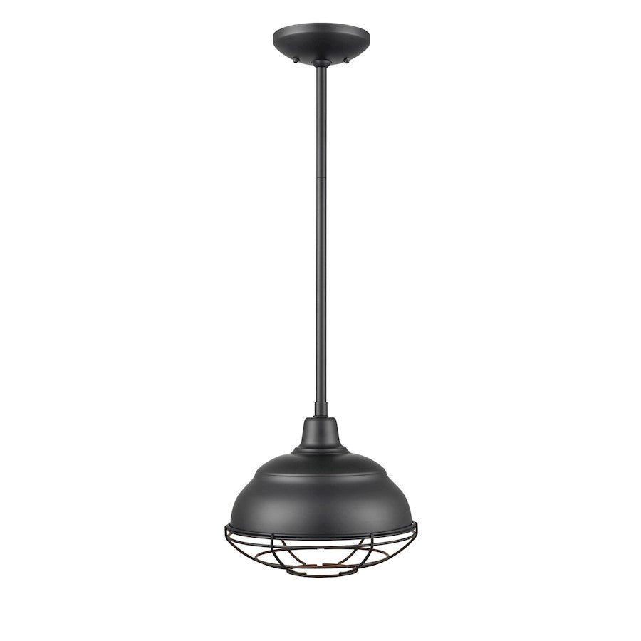 1 Light Mini Pendant, Matte Black